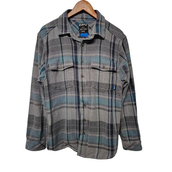 Kavu Men's Heavyweight Flannel Hiking Button Up Shirt - Picture 1 of 5